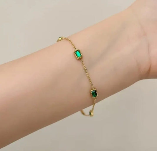 Green Emerald Bracelet