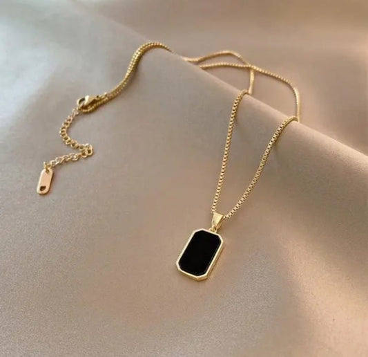 Black Rectangle Pendant