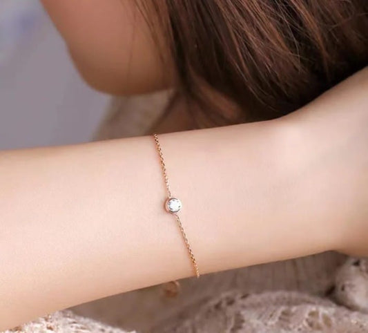 Rose Gold Stone Bracelet