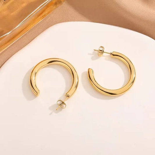 Round Hoop Earring