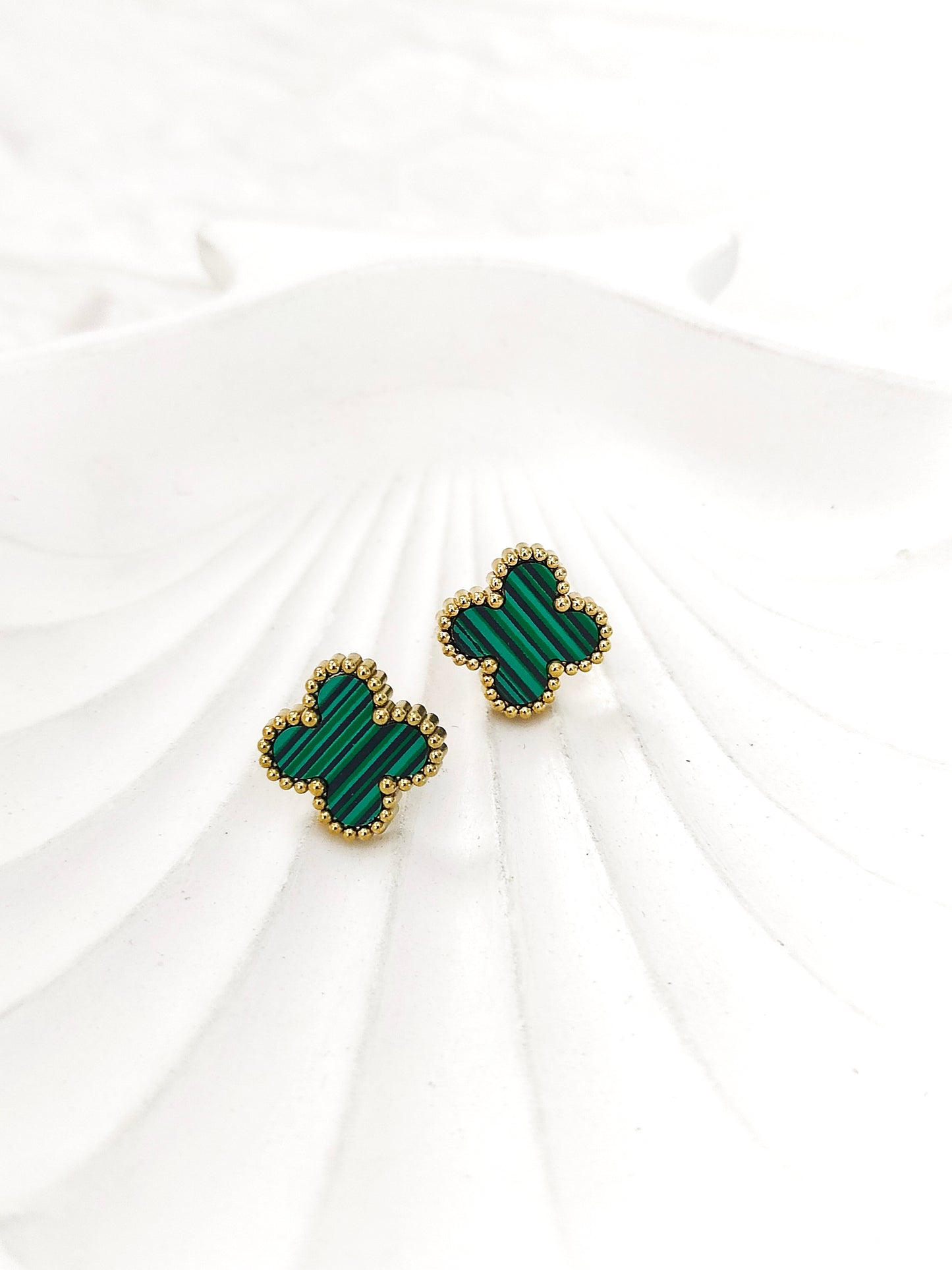 Clover Green Earring