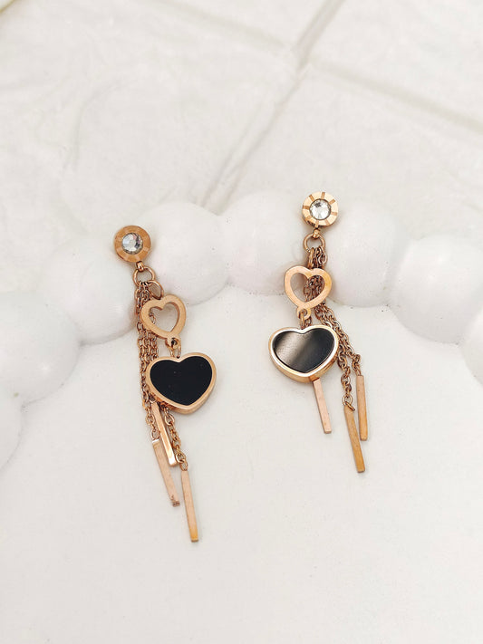 Black Heart Earrings