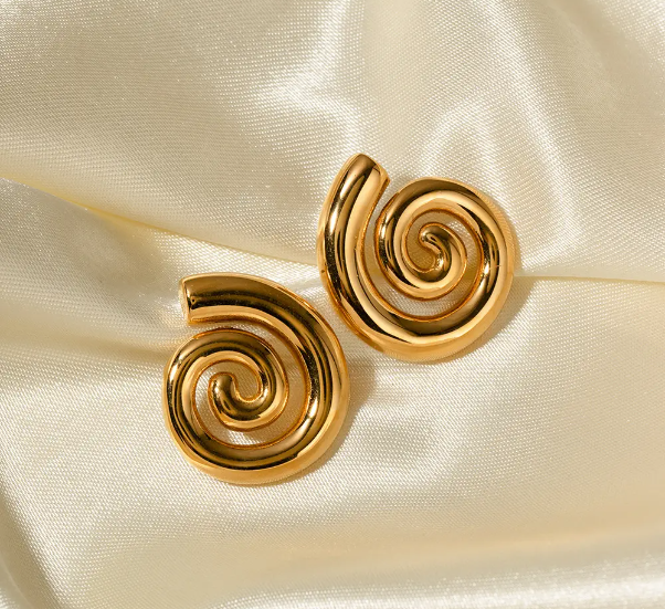 Hollow Spiral Earring